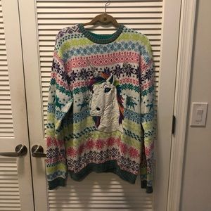 Rainbow Unicorn Ugly Christmas Sweater